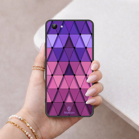 Vivo Y81s Cover - ONation Pyramid Series - HQ Ultra Shine Premium Infinity Glass Soft Silicon Borders Case