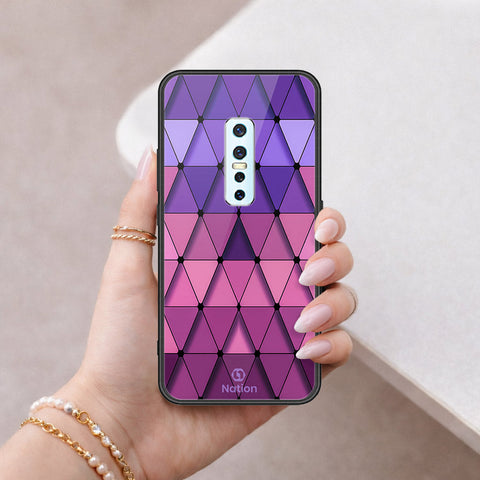 Vivo V17 Pro Cover - ONation Pyramid Series - HQ Ultra Shine Premium Infinity Glass Soft Silicon Borders Case