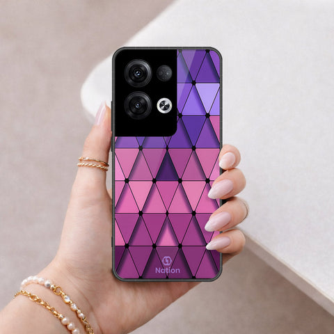 Oppo Reno 8 Pro Plus Cover - ONation Pyramid Series - HQ Ultra Shine Premium Infinity Glass Soft Silicon Borders Case