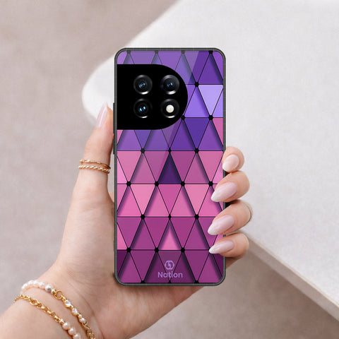 OnePlus Ace 2 Pro Cover - ONation Pyramid Series - HQ Ultra Shine Premium Infinity Glass Soft Silicon Borders Case