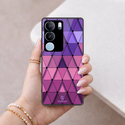 Vivo S17 Pro Cover - ONation Pyramid Series - HQ Ultra Shine Premium Infinity Glass Soft Silicon Borders Case