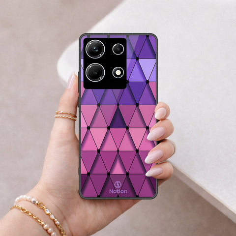 Infinix Note 30 Cover - ONation Pyramid Series - HQ Ultra Shine Premium Infinity Glass Soft Silicon Borders Case