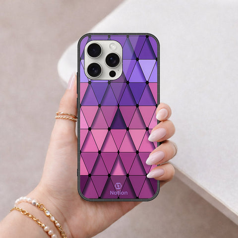iPhone 16 Pro Max - ONation Pyramid Series - HQ Ultra Shine Premium Infinity Glass Soft Silicon Borders Case