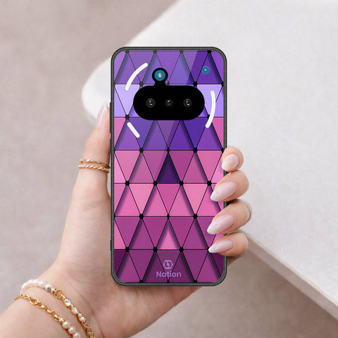 Nothing Phone 3a Cover - ONation Pyramid Series - HQ Ultra Shine Premium Infinity Glass Soft Silicon Borders Case