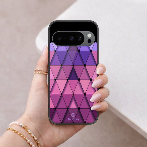 Google Pixel 10 Pro XL Cover - ONation Pyramid Series - HQ Ultra Shine Premium Infinity Glass Soft Silicon Borders Case