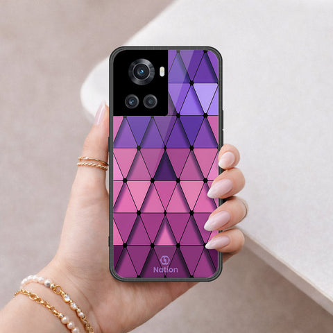 OnePlus 3T Cover - ONation Pyramid Series - HQ Ultra Shine Premium Infinity Glass Soft Silicon Borders Case