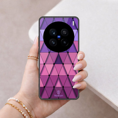 Vivo V7 Plus Cover - ONation Pyramid Series - HQ Ultra Shine Premium Infinity Glass Soft Silicon Borders Case