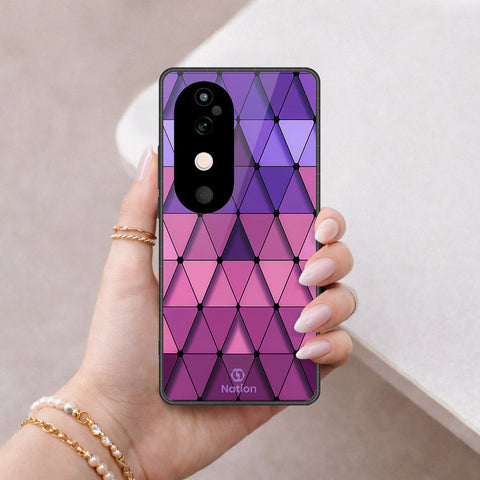 Vivo S19 Pro Cover - ONation Pyramid Series - HQ Ultra Shine Premium Infinity Glass Soft Silicon Borders Case