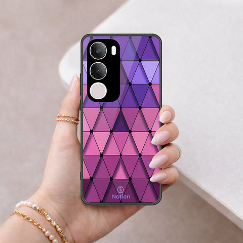 Vivo Y19 5G Cover - ONation Pyramid Series - HQ Ultra Shine Premium Infinity Glass Soft Silicon Borders Case