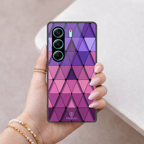 Tecno Camon 40 Pro 5G Cover - ONation Pyramid Series - HQ Ultra Shine Premium Infinity Glass Soft Silicon Borders Case