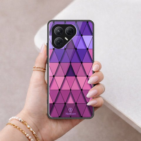 Tecno Pova 7 4G Cover - ONation Pyramid Series - HQ Ultra Shine Premium Infinity Glass Soft Silicon Borders Case