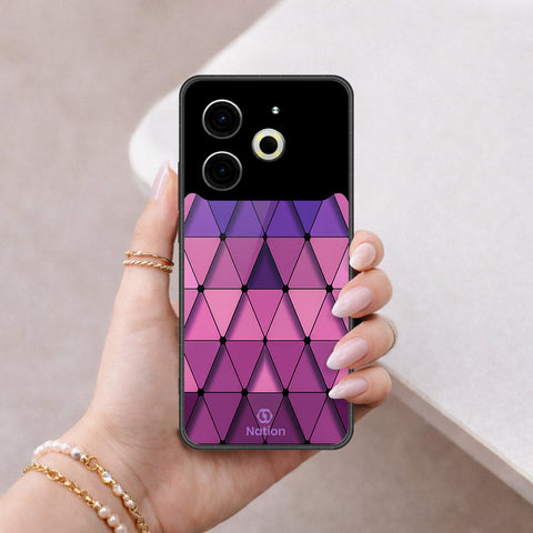 Tecno Pova 6 Cover - ONation Pyramid Series - HQ Ultra Shine Premium Infinity Glass Soft Silicon Borders Case