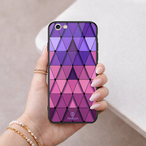 iPhone 6s Plus / 6 Plus Cover - ONation Pyramid Series - HQ Ultra Shine Premium Infinity Glass Soft Silicon Borders Case