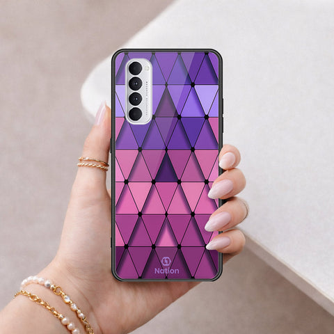 Oppo Reno 4 Pro Cover - ONation Pyramid Series - HQ Ultra Shine Premium Infinity Glass Soft Silicon Borders Case