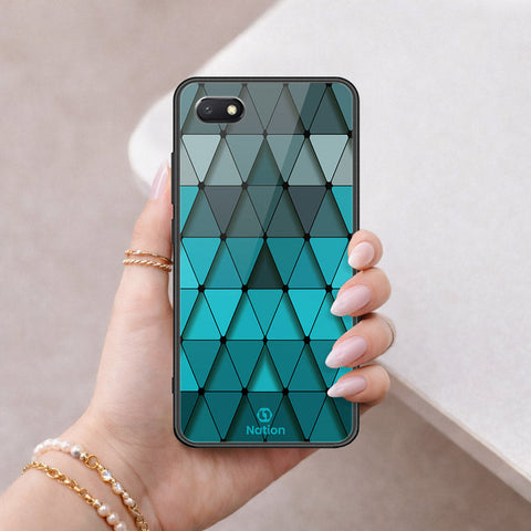Huawei Y5 Prime 2018 Cover - ONation Pyramid Series - HQ Ultra Shine Premium Infinity Glass Soft Silicon Borders Case