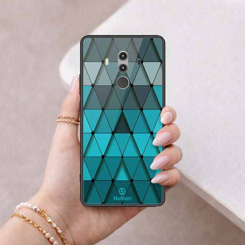 Huawei Mate 10 Pro Cover - ONation Pyramid Series - HQ Ultra Shine Premium Infinity Glass Soft Silicon Borders Case