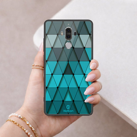 Huawei Mate 9 Cover - ONation Pyramid Series - HQ Ultra Shine Premium Infinity Glass Soft Silicon Borders Case