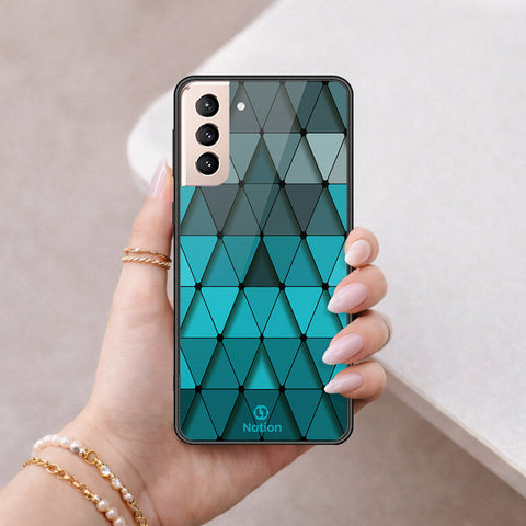 Samsung Galaxy S21 Plus 5G Cover - ONation Pyramid Series - HQ Ultra Shine Premium Infinity Glass Soft Silicon Borders Case