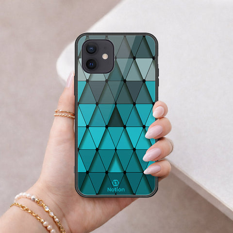 iPhone 12 Mini Cover - ONation Pyramid Series - HQ Ultra Shine Premium Infinity Glass Soft Silicon Borders Case