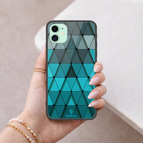 iPhone 11 - ONation Pyramid Series - HQ Ultra Shine Premium Infinity Glass Soft Silicon Borders Case