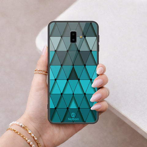 Samsung Galaxy J6 Plus 2018 Cover - ONation Pyramid Series - HQ Ultra Shine Premium Infinity Glass Soft Silicon Borders Case