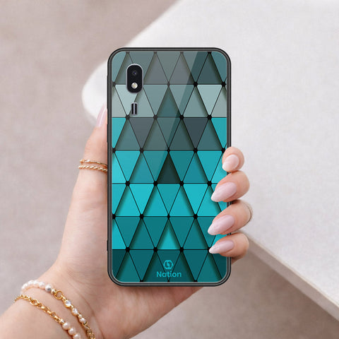Samsung Galaxy A2 Core Cover - ONation Pyramid Series - HQ Ultra Shine Premium Infinity Glass Soft Silicon Borders Case