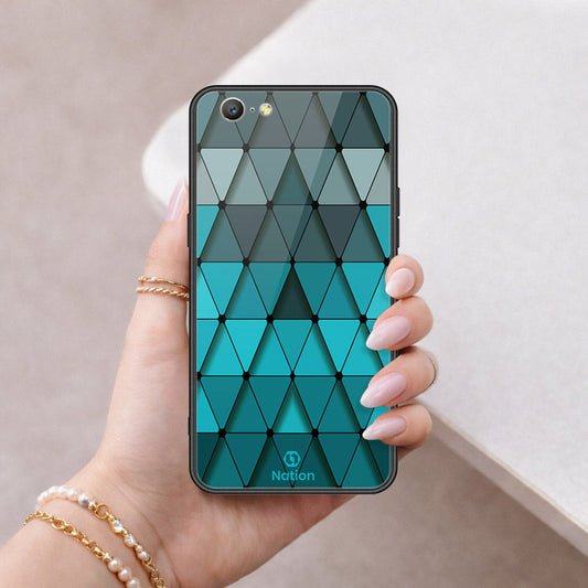 Oppo A57 Cover - ONation Pyramid Series - HQ Ultra Shine Premium Infinity Glass Soft Silicon Borders Case (Fast Delievery)