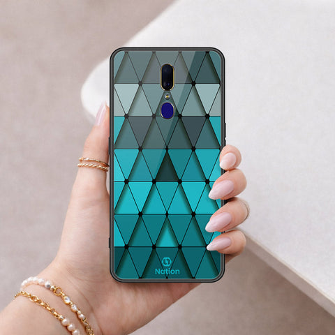 Oppo A9 / A9x Cover - ONation Pyramid Series - HQ Ultra Shine Premium Infinity Glass Soft Silicon Borders Case