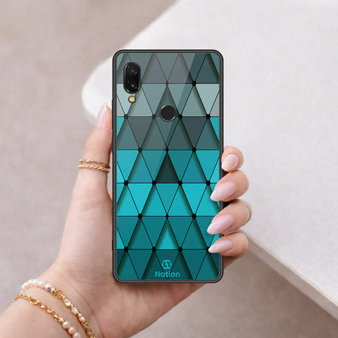 Xiaomi Redmi 7 Cover - ONation Pyramid Series - HQ Ultra Shine Premium Infinity Glass Soft Silicon Borders Case