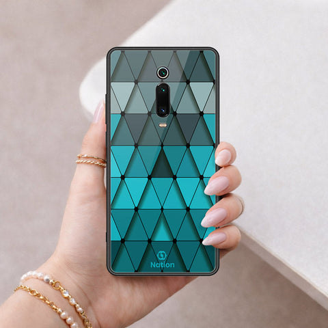 Xiaomi Mi 9T Cover - ONation Pyramid Series - HQ Ultra Shine Premium Infinity Glass Soft Silicon Borders Case