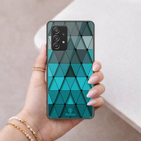 Samsung Galaxy A52s Cover - ONation Pyramid Series - HQ Ultra Shine Premium Infinity Glass Soft Silicon Borders Case