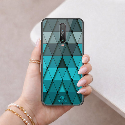 Xiaomi Redmi K30 Cover - ONation Pyramid Series - HQ Ultra Shine Premium Infinity Glass Soft Silicon Borders Case