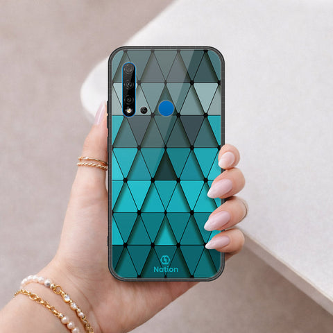 Huawei P20 Lite 2019 Cover - ONation Pyramid Series - HQ Ultra Shine Premium Infinity Glass Soft Silicon Borders Case