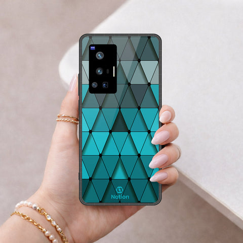 Vivo X70 Pro Cover - ONation Pyramid Series - HQ Ultra Shine Premium Infinity Glass Soft Silicon Borders Case