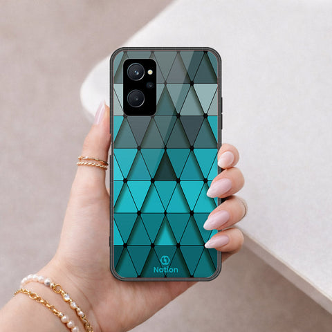 Realme 9i Cover - ONation Pyramid Series - HQ Ultra Shine Premium Infinity Glass Soft Silicon Borders Case