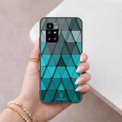 Xiaomi Redmi 10 Cover - ONation Pyramid Series - HQ Ultra Shine Premium Infinity Glass Soft Silicon Borders Case
