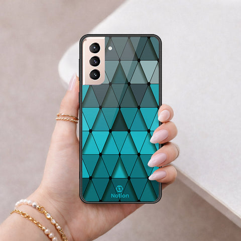 Samsung Galaxy S22 Plus 5G Cover - ONation Pyramid Series - HQ Ultra Shine Premium Infinity Glass Soft Silicon Borders Case