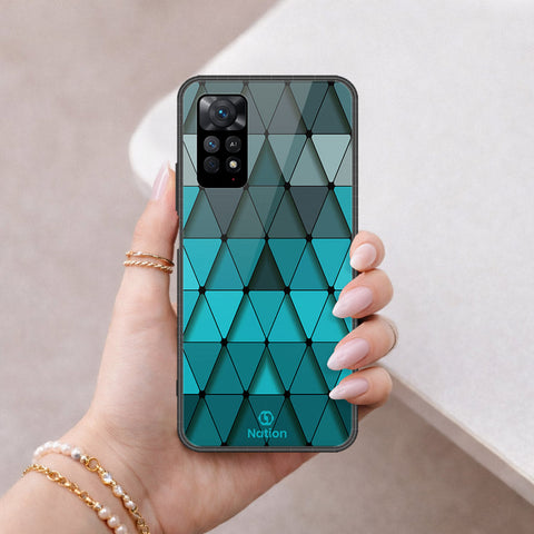 Xiaomi Redmi Note 11S Cover - ONation Pyramid Series - HQ Ultra Shine Premium Infinity Glass Soft Silicon Borders Case