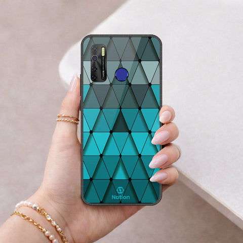 Infinix Hot 7 Lite Cover - ONation Pyramid Series - HQ Ultra Shine Premium Infinity Glass Soft Silicon Borders Case