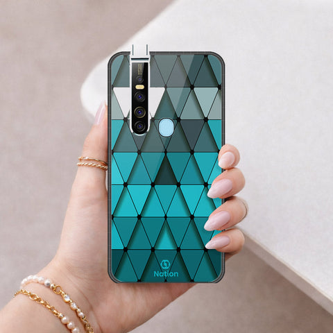 Tecno Camon 15 Premier Cover - ONation Pyramid Series - HQ Ultra Shine Premium Infinity Glass Soft Silicon Borders Case