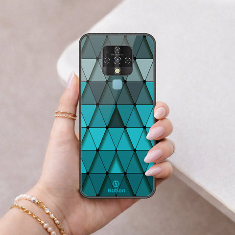 Tecno Camon 16 Pro Cover - ONation Pyramid Series - HQ Ultra Shine Premium Infinity Glass Soft Silicon Borders Case