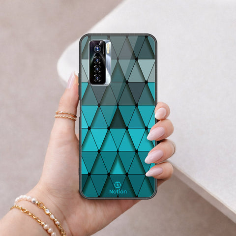 Tecno Camon 17 Pro Cover - ONation Pyramid Series - HQ Ultra Shine Premium Infinity Glass Soft Silicon Borders Case
