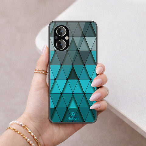 Oppo F21 Pro 5G Cover - ONation Pyramid Series - HQ Ultra Shine Premium Infinity Glass Soft Silicon Borders Case
