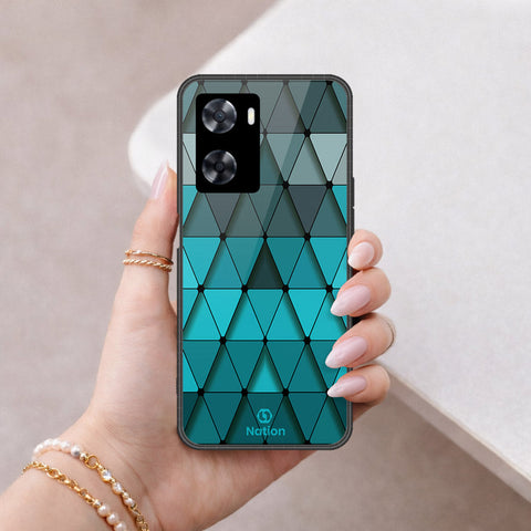 Oppo A57 4G 2022 Cover - ONation Pyramid Series - HQ Ultra Shine Premium Infinity Glass Soft Silicon Borders Case