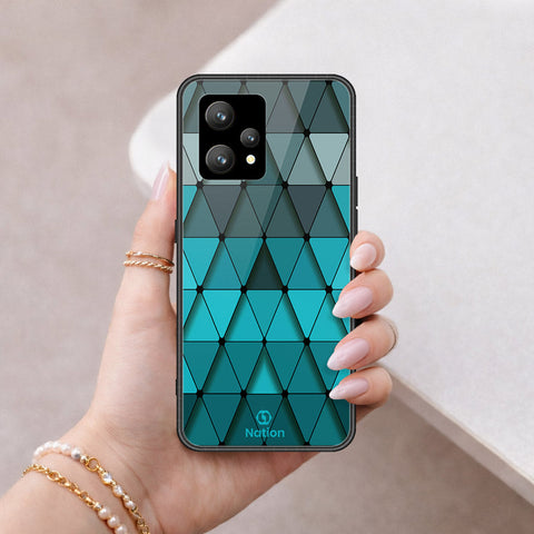 Realme 9 4G Cover - ONation Pyramid Series - HQ Ultra Shine Premium Infinity Glass Soft Silicon Borders Case