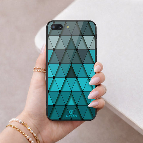 OnePlus 5 Cover - ONation Pyramid Series - HQ Ultra Shine Premium Infinity Glass Soft Silicon Borders Case