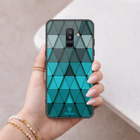 Samsung Galaxy A9 Star Lite Cover - ONation Pyramid Series - HQ Ultra Shine Premium Infinity Glass Soft Silicon Borders Case