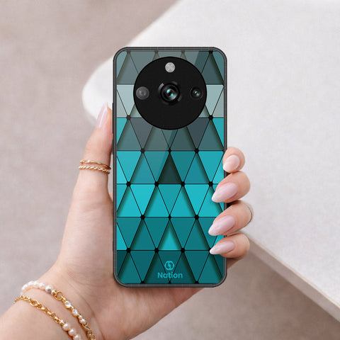 Realme 11 Pro Cover - ONation Pyramid Series - HQ Ultra Shine Premium Infinity Glass Soft Silicon Borders Case