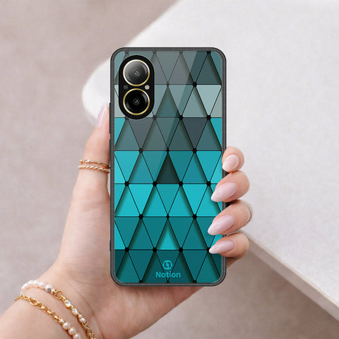 Realme C67 4G Cover - ONation Pyramid Series - HQ Ultra Shine Premium Infinity Glass Soft Silicon Borders Case