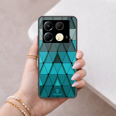 Infinix Note 40 Cover - ONation Pyramid Series - HQ Ultra Shine Premium Infinity Glass Soft Silicon Borders Case